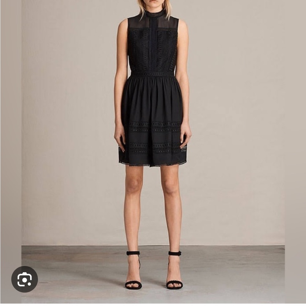 All Saints Black Sleeveless Dress